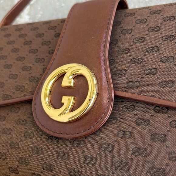 Vintage Gucci canvas/leather monogram bag - Picture 3 of 11